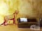 Preview: Wandtattoo Der wachsame Gepard