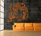 Preview: Wandtattoo Tigerkopf