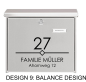 Preview: Wandtattoo Briefkasten Beschriftung personalisiert – Name, Hausnummer & Straße | modern & minimal