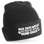 Preview: One Size Beanie, Mütze mit Spruch: Aus dem Weg muss mit dem Hund raus