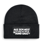 Preview: One Size Beanie, Mütze mit Spruch: Aus dem Weg muss mit dem Hund raus
