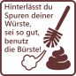 Preview: Wandtattoo Aufkleber WC Schild "Hinterlässt du Spuren deiner Würste..."