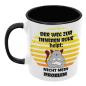 Preview: Schwarzweiße oder weiße Tasse "Der Weg zur inneren Ruhe heißt: Nicht mein Problem."