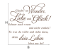 Preview: Wandtattoo Glaube an Wunder, Liebe und Glück...