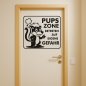 Preview: Wandtattoo Aufkleber WC Schild Pupszone Stinktier