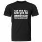 Preview: Funshirt, TShirt oder Tanktop "Geh mir aus dem Weg du unnötiger Sozialkontakt" (schwarz / weiß)