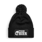Preview: One Size Beanie mit Pompon, Bommelmütze mit Spruch: Team Bier