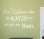 Preview: Wandtattoo "Zuhause ohne Katze..."