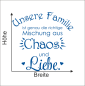 Preview: Wandtattoo "Unsere Familie - die Mischung aus Chaos und Liebe"