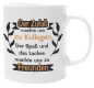 Preview: Schwarzweiße oder weiße Tasse "Der Zufall machte uns zu Kollegen. Der Spaß und das Lachen zu Freunden " Jobwechseltasse, Abschiedtasse Kollege, Kollegin