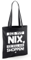 Preview: Jutebeutel Baumwolltasche mit langen Tragegriffen mit Motiv: Die tut nix, die will nur Shoppen