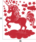 Preview: Wandtattoo Einhorn mit Sternen