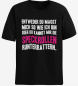 Preview: T-Shirt "Entweder Du magst mich so wie ich bin oder du kannst mir die Speckrollen runterrattern" (schwarz / weiß)