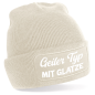 Preview: One Size Beanie, Mütze mit Spruch: Geiler Typ mit Glatze o. Geiler typ mit Bauch o. Geiler Typ mit Bart