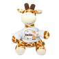 Preview: Stofftier, Kuscheltier Giraffe mit personalisiertem Mini Tshirt Motiv Giraffe und Ornament