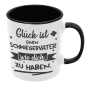 Preview: Schwarzweiße oder weiße Tasse "Glück ist eine Schwiegermutter / einen Schwiegervater wie dich zu haben."