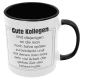 Preview: Schwarzweiße Tasse "Gute Kollegen" Geschenk für Arbeitskollegen, Bürotasse