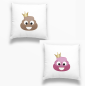 Preview: 2er Set Partnertassen oder Kissen  "King Queen Kaka Haufen"