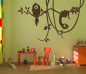 Preview: Wandtattoo Lianen mit Papagei und Schlange