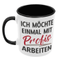 Preview: Schwarzweiße oder weiße Tasse "Ich möchte einmal mit Profis arbeiten"