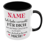 Preview: Schwarzweiße/ weiße Tasse "Das perfekte Geschenk... mit Wunschnamen"