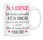 Preview: Schwarzweiße/ weiße Tasse "Das perfekte Geschenk... mit Wunschnamen"