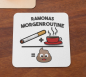 Preview: Schwarzweiße Tasse mit Motiv - Morgenroutine - Wunschname
