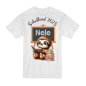 Preview: Kinder T-Shirt Modell:  Schulkind 2025 Modell:Katze, Pinguin, Faultier personalisiert