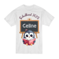 Preview: Kinder T-Shirt Modell:  Schulkind 2025 Modell:Katze, Pinguin, Faultier personalisiert