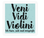 Preview: Schwarzweiße oder weiße Tasse "Veni Vidi Violini, ich kam, sah und vergeigte."