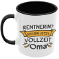 Preview: Schwarzweiße oder weiße Tasse "Rentner / Rentnerin, Ich bin jetzt Vollzeit Opa / Oma"