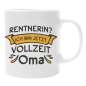 Preview: Schwarzweiße oder weiße Tasse "Rentner / Rentnerin, Ich bin jetzt Vollzeit Opa / Oma"