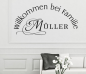 Preview: Willkommen Wandtattoo