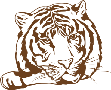 Preview: Wandtattoo Tigerkopf