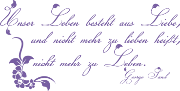 Preview: Wandtattoo Leben besteht aus Liebe