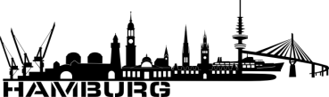 Wandtattoo Hamburg Skyline