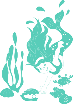 Preview: Wandtattoo Meerjungfrau