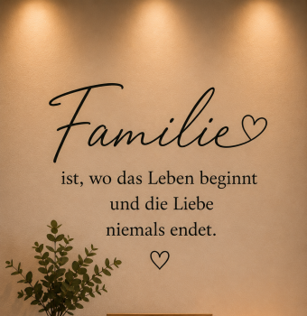 Wandspruch Familie ist da wo...