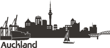 Preview: Wandtattoo Auckland Skyline