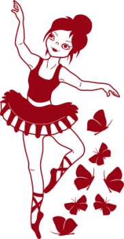 Preview: Wandtattoo Tanzende Balerina