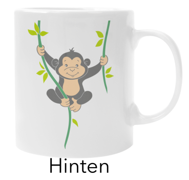 Preview: Weiße Tasse "Bye Bye Kita. Ich hänge jetzt in der Schule ab", beidseitig bedruckt.