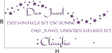 Preview: Wandtattoo Das Juwel (Wunschname)