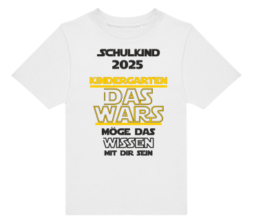 Kinder T-Shirt Modell: Schulkind 2025 Kindergarten DAS Wars - mögen die Lehrer...