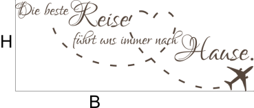 Preview: Wandtattoo Die beste Reise...