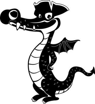 Wandtattoo Drachenpirat