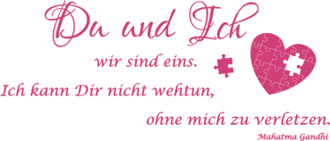 Preview: Wandtattoo Wandzitat DU und ICH