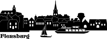 Preview: Wandtattoo Flensburg Skyline