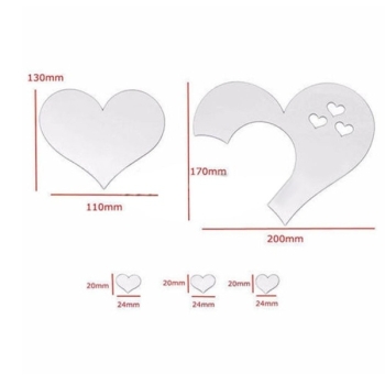 Preview: 3D Wandtattoo Spiegel Herzen