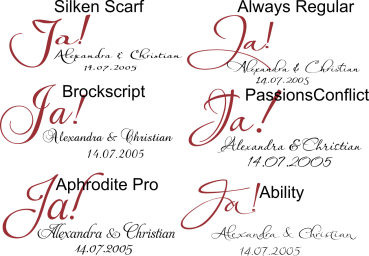 Preview: 2 Farben Wandtattoo Ja! (Wunschname, Datum)