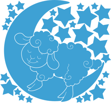 Preview: Wandtattoo Schäfchen